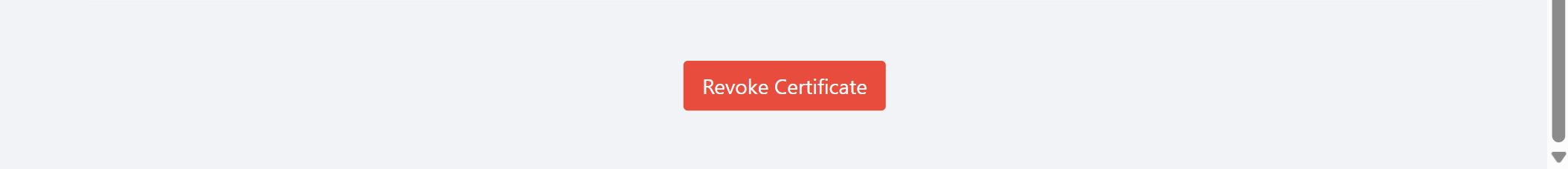 The Section 18A Certificate page with the Revoke Certificate button, the reason-for-revocation prompt, and a revoked certificate showing "Revoked on …" and the Reason for Deletion.