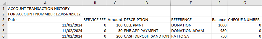 How to setup the CSV uploader settings - FNB CHEQUE