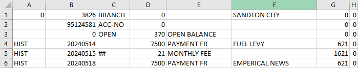 How to setup the CSV uploader settings - Standard Bank Cheque