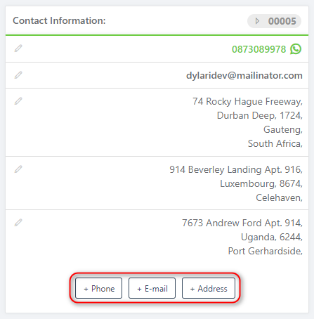 Adding Additional Donor Contact Information - finding options to add additional info from the donors profile